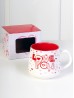 Heart Print Mug Set (set of 4) 350ml (12oz)